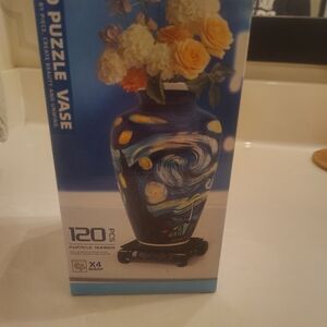 Van Gogh Inspired Puzzle Vase New In Box.